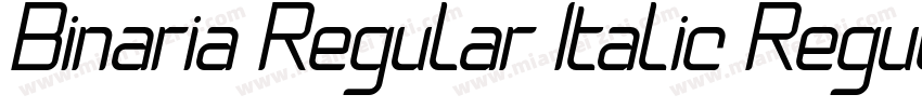 Binaria Regular Italic Regular字体转换